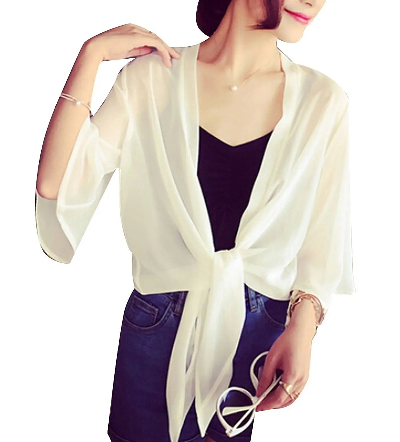 cropped shawl cardigan
