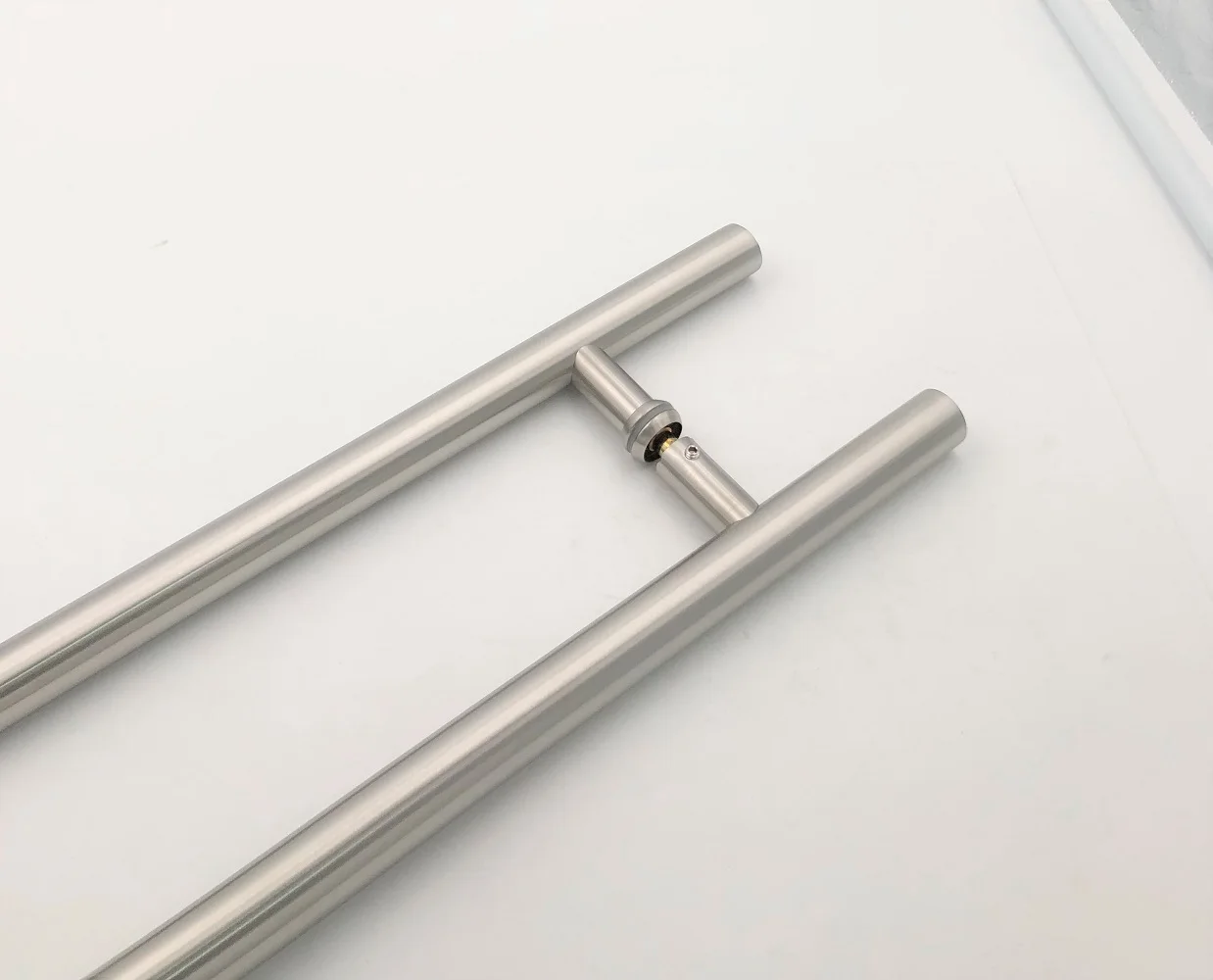 H Shaped 24inch Stainless Steel Bar Glass Door Offset Back To Back Pull