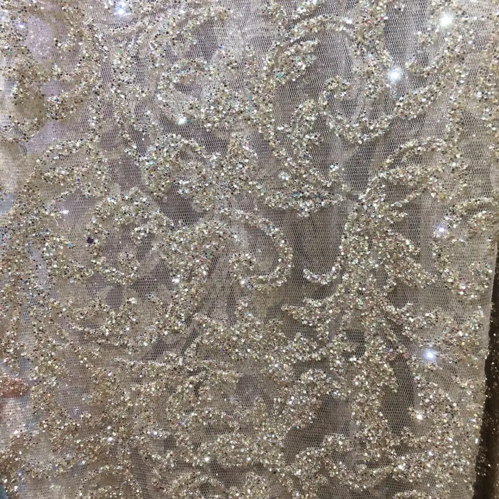 Glitter Sparkle Lace Fabric With Sequins For Bridal Dress Or Evening ...