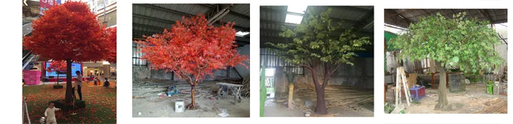 Mini artificial autumn japanese red maple tree with branches and leaves bonsai for sale