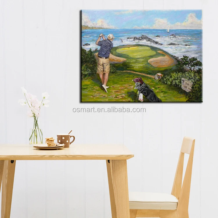 2015 New Design High Quality Man Playing Golf Painting On Canvas Outdoor Sport Oil Painting For Wall Decoration Buy Golf Painting Outdoor Oil Painting Sport Oil Painting Product On Alibaba Com