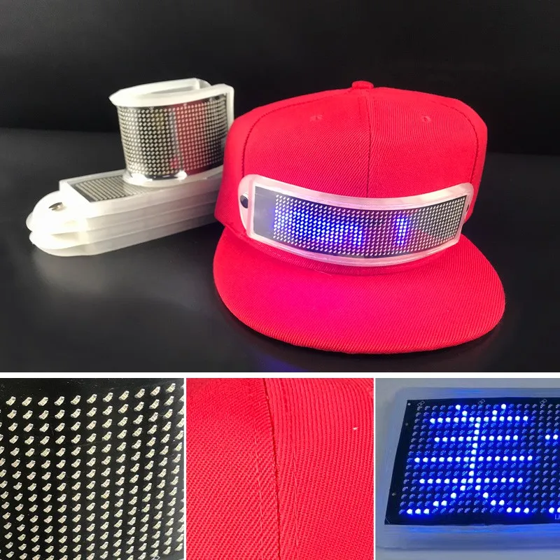 Programmable Led Cap With Led Soft Display Screen Buy Soft Display