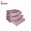 Luxury pink leather desk top, storage box, cosmetic box for girl