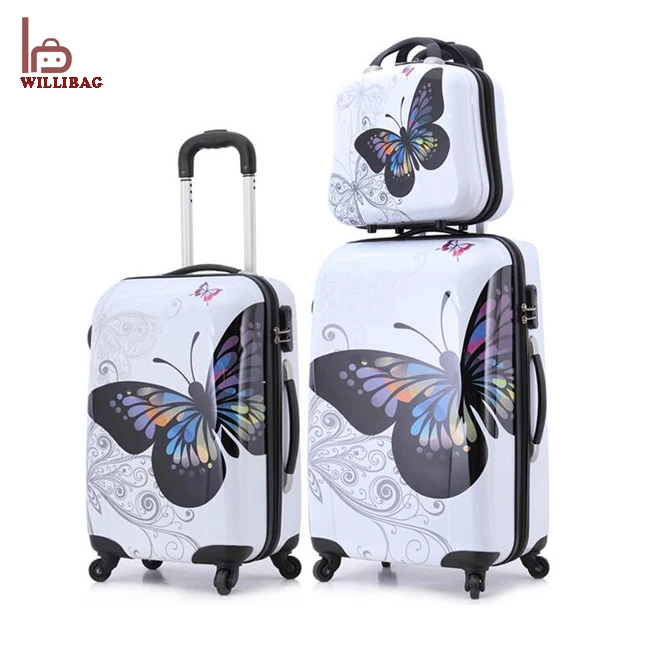 butterfly luggage