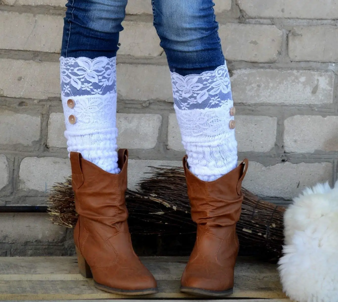 lace cuff boot socks