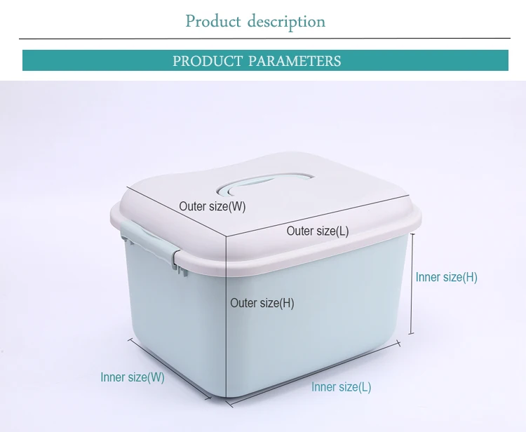 Multipurpose Custom Lockable Plastic Cloth Storage Box With Handle