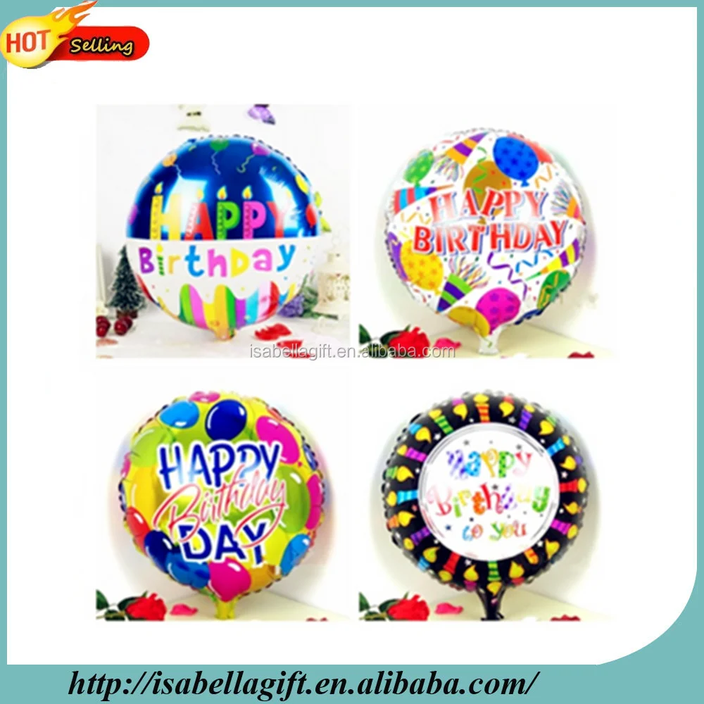 Grosir 18 Inch Putaran Kartun Aluminium Foil Balon Helium Balon