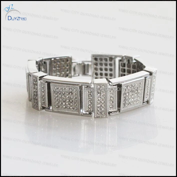 Fashion Fake Diamond Bracelets For Men Whole Jewelry Fashion Fake Diamond Bracelets For Men Whole Jewelry