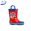China Wholesale Custom Rubber Children With Handles Print Rain Boots For Kids Boys