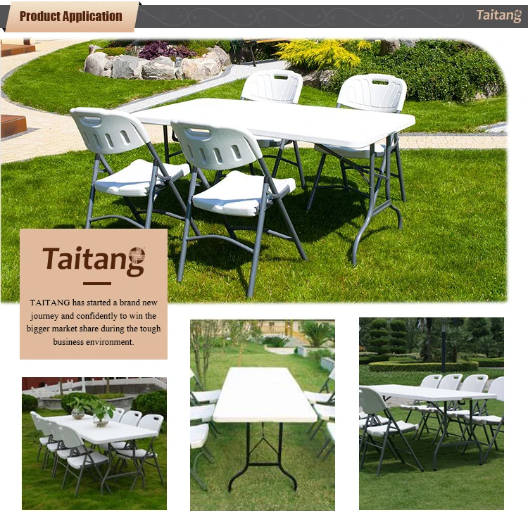 6&8-Foot Rectangular Plastic Folding Table