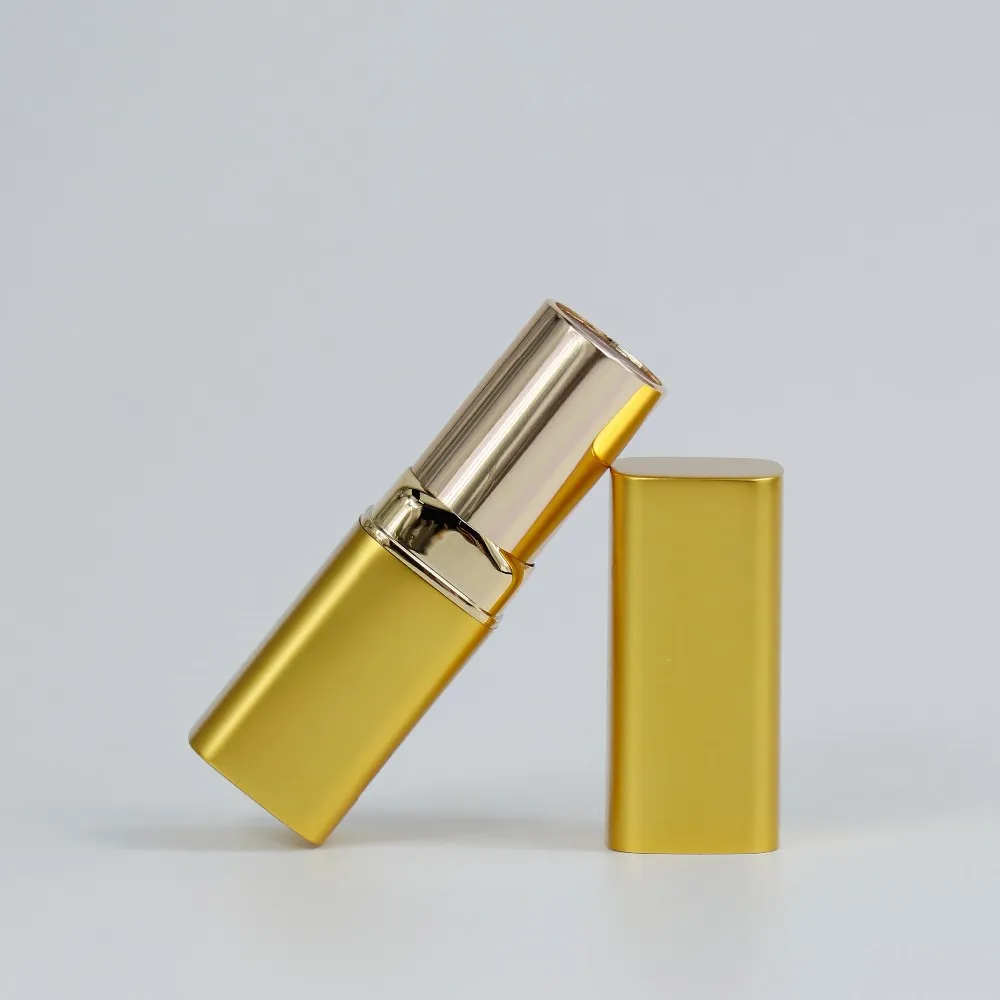 Hot sale golden lipstick container , empty aluminum gold lipstick tubes