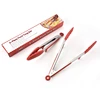 9"12" Free Sample Silicone Kitchen Accessories Baking BBQ Tools Sets Stainless Steel Metal Manual Salad Food Serving Tongs