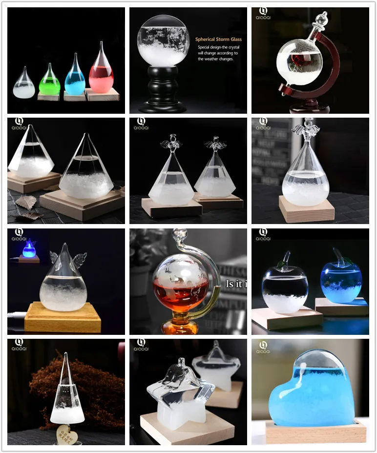 Ball Shape Storm Glass Barometer With Wooden Base Buy Storm Glass Barometer Storm Glass Glass