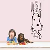 Refrigerator Fridge Wall stickers cartoon child kitchen cabinet furniture glass decals House decoration help cat quotes