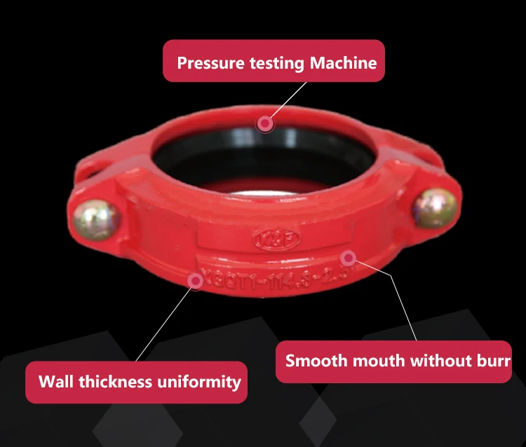 Ductile Cast Iron Pipe Fitting Astm A536 Rigid Coupling Ductile Iron