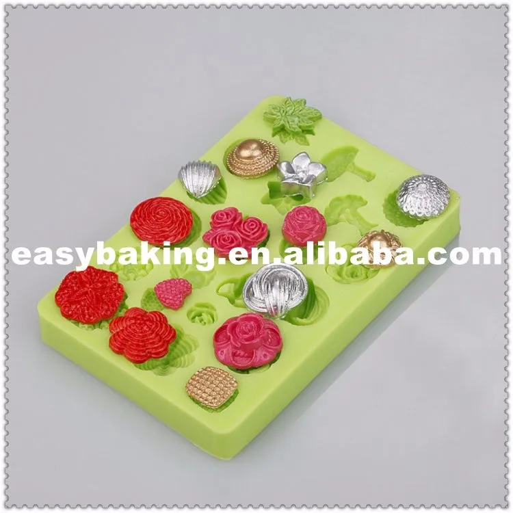ES-7101 Variety Shapes of Flower Cake Decoration Fondant Silicone molds
