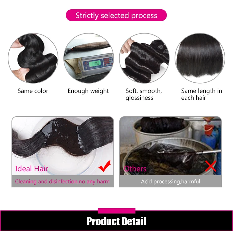 Natural Color Virgin Brazilian Hair Bangkok 3 Bundles Of Brazilian
