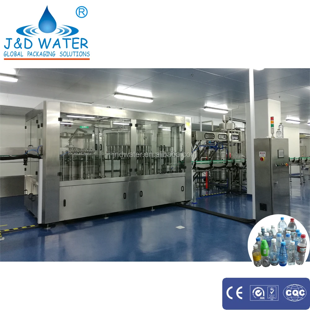Volume 250-2000ml Automatic water Bottle Washing Filling Capping Machine