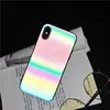 New Soft TPU Leather Holographic Gradient Reflection Mobile Phone Case for iPhone XS MAX XR X 8 7 6 Plus