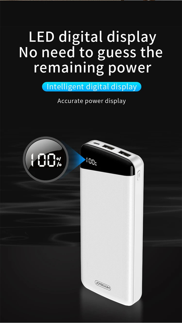 joyroom large capacity back up power bank 20000mah