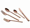 SS430 Copper Rose Gold Matte Stainless Cutlery Flatware Tableware Set