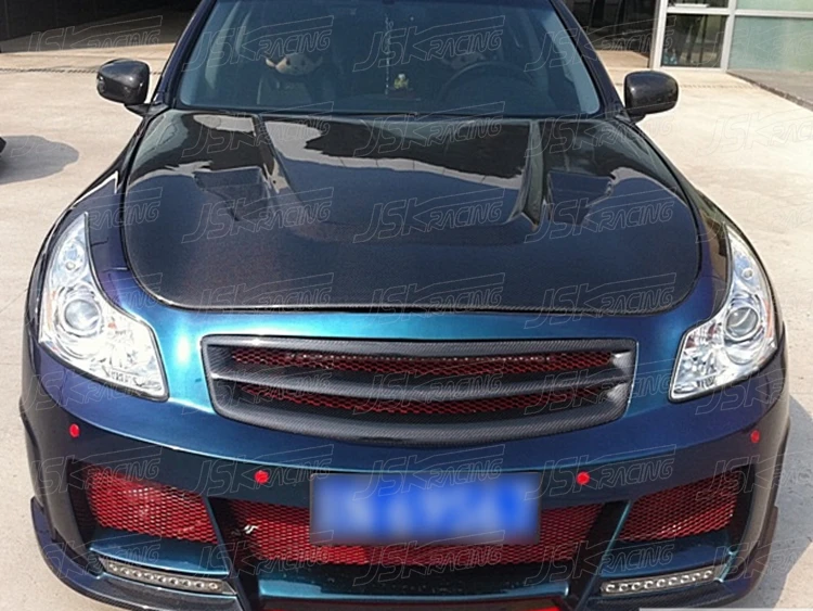 Wald Style Carbon Fiber Hood For 20072010 Infiniti G35 G37 4d Sedan