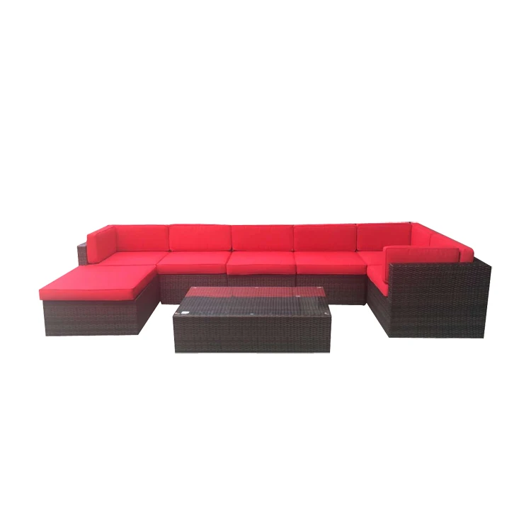 Sofa Outdoor Wicker Sectional Black Rattan Patio Furniture - Buy Black