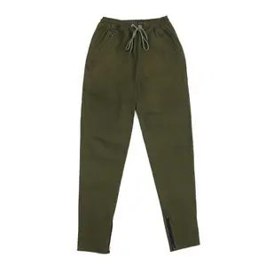 Zip Ankle Druable Heavy Stretch Cotton Twill Track Pants Men