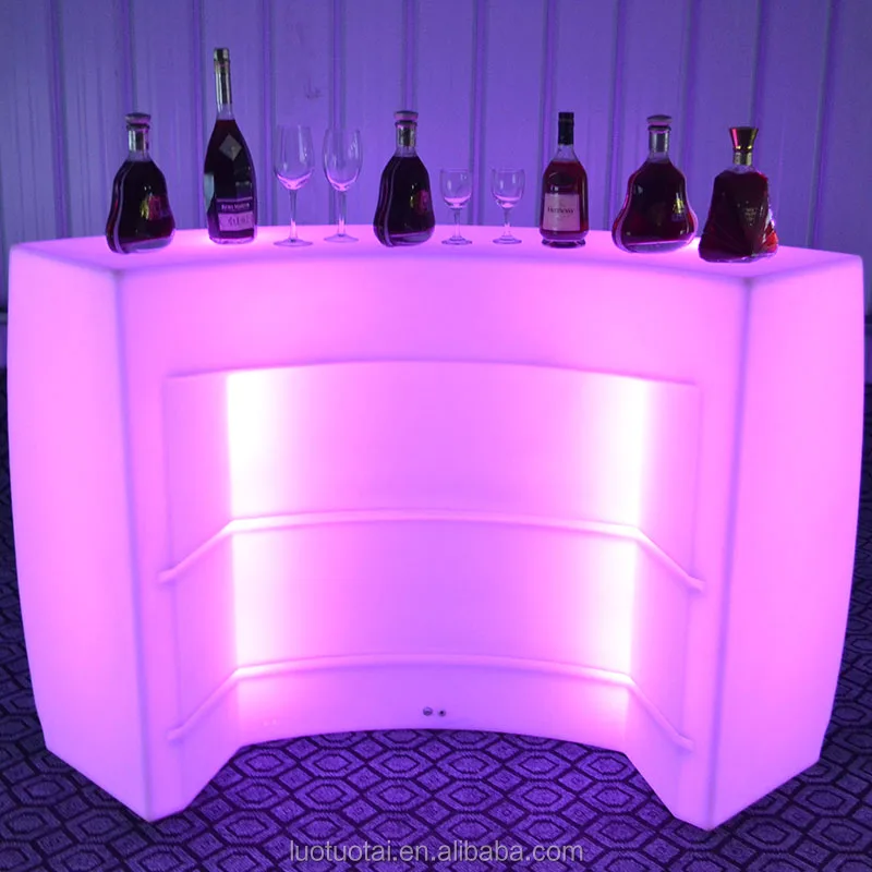 Professional Portable Led Plastic Bar Counter Luminous Led Bar Counter