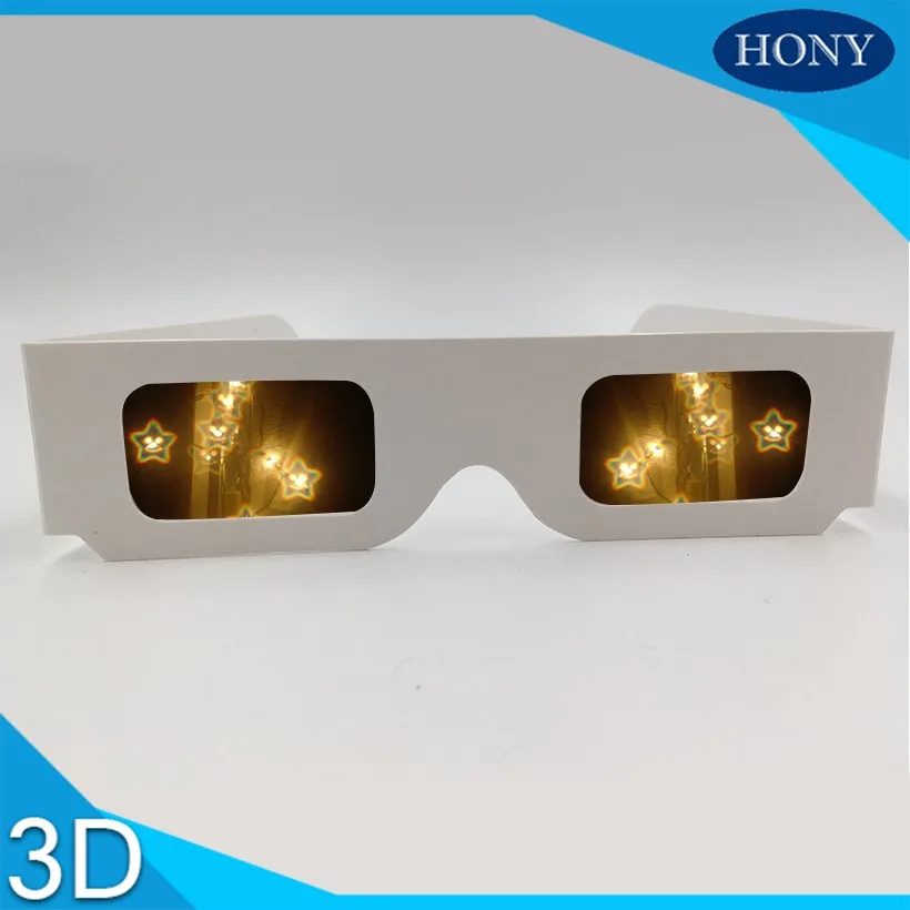 3D Paper Diffraction Glasses for Fireworks & Laser Party Event Shows 