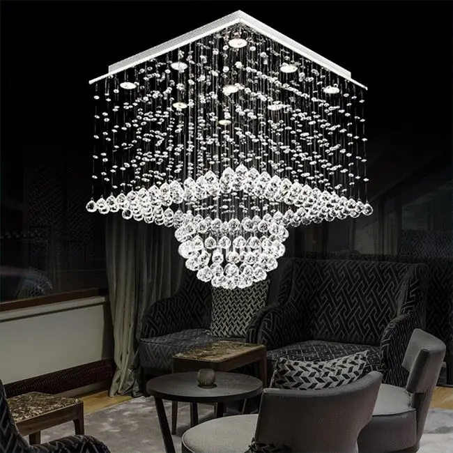 Chinese New Style Alibaba Low Price Modern Indoor Red Crystal Chandelier Pendant Lightings For Lobby