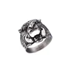 15492 xuping animal series design stainless steel jewelry tiger head finger ring
