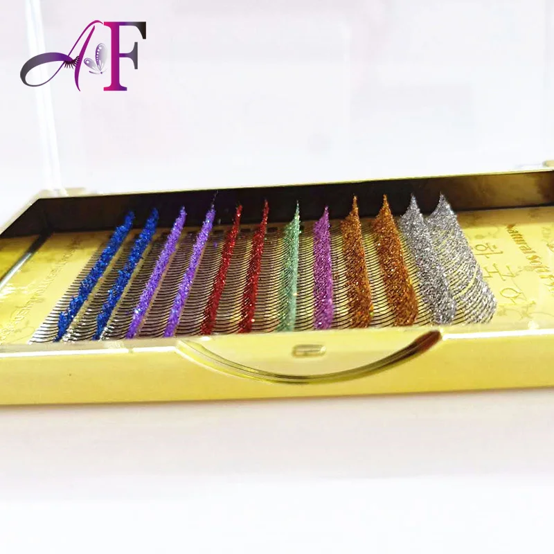 Mixed Color Glitter Eyelash Trays,Individual Eyelash Extension,Glitter
