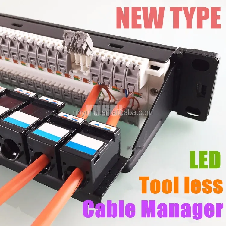 Cat.6 Tool Less Patch Panel With Led 