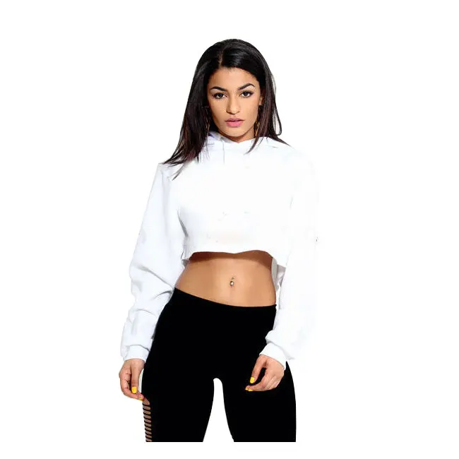 plain crop top hoodie