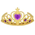 Mix 20pcs Gold Plated Froze n Princess Anna Crown Hairband Hot Pink Environmental PP High Quality