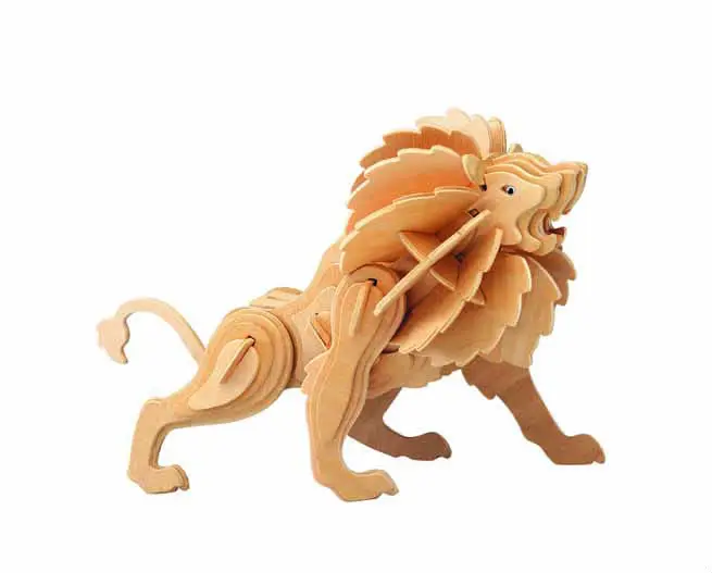 wooden lion toy