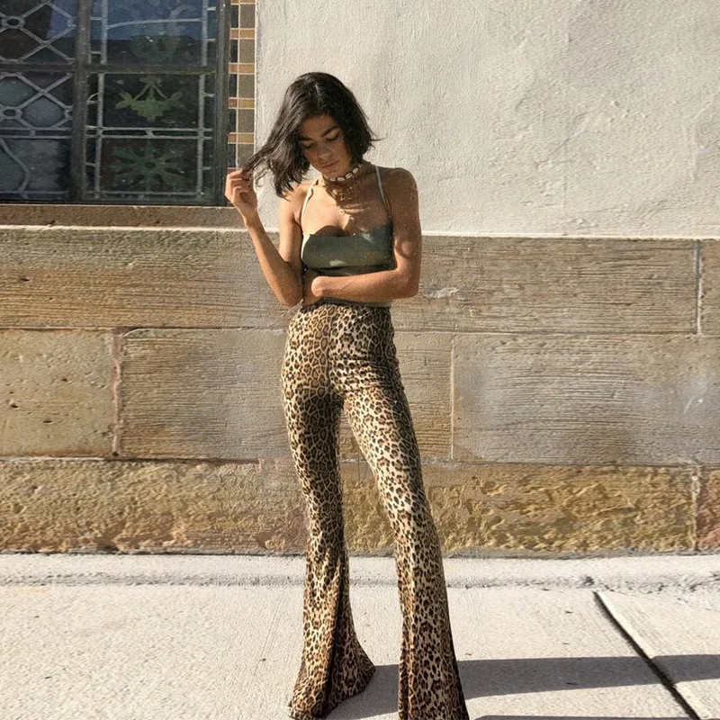 high waisted leopard pants