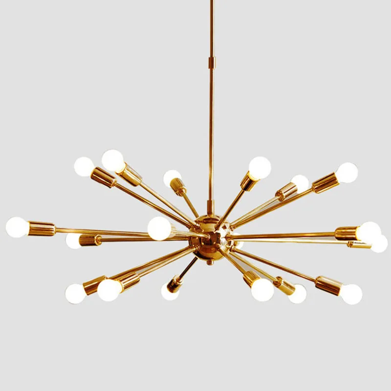 mid century brass chandelier