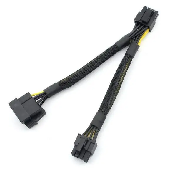 Dual Molex 4-pin Female To Dual 8-pin (6+2) Male Cable - Buy Molex ...