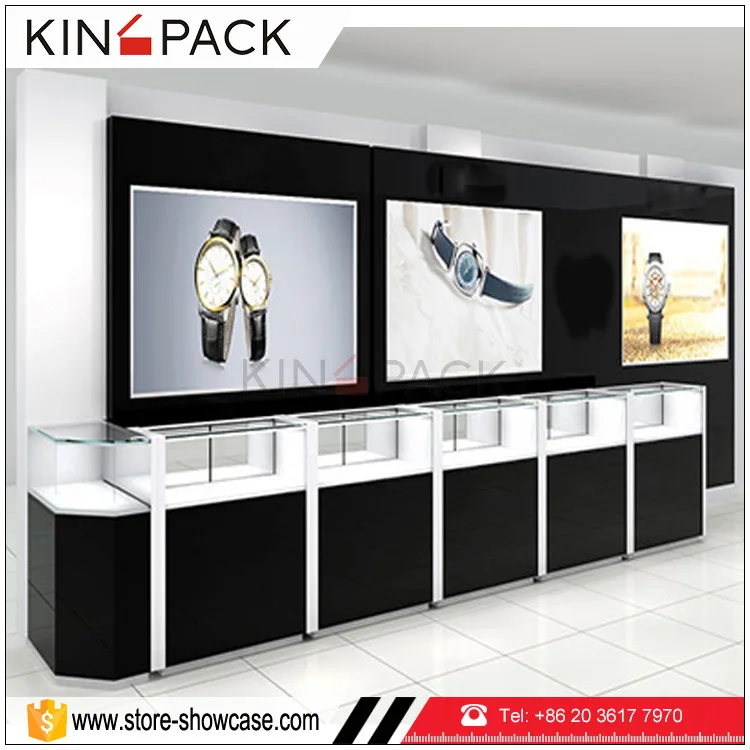 Professional Watch Luxury Showcase For Wrist Watch Shop Display Stand Counter Store