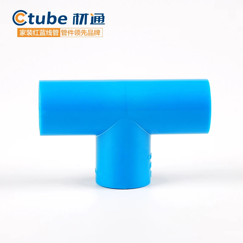 25mm montaje de tuberías de PVC Slip Tee T-Conector de acoplamiento en forma de 5 piezas