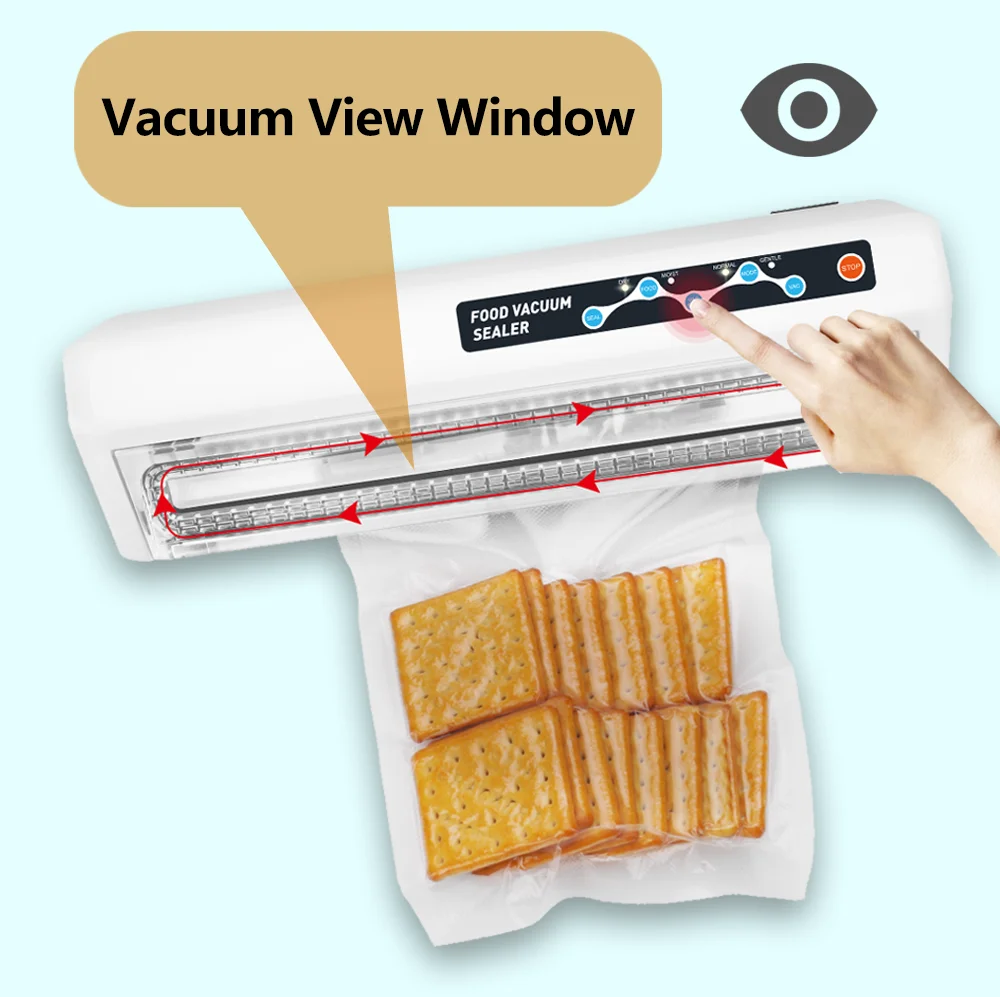 Economic Hand Visible Window Sensor Control Food Cookies Vacuum Sealer
