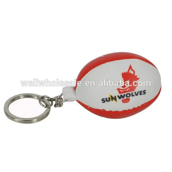 Pvc Leather Mini Rugby Ball Keychains,2018 New Style Promotional Gift