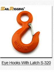 Red S320 Drop Forged Alloy Steel Lifting eye steel hook