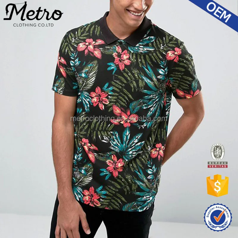 floral polo shirt mens