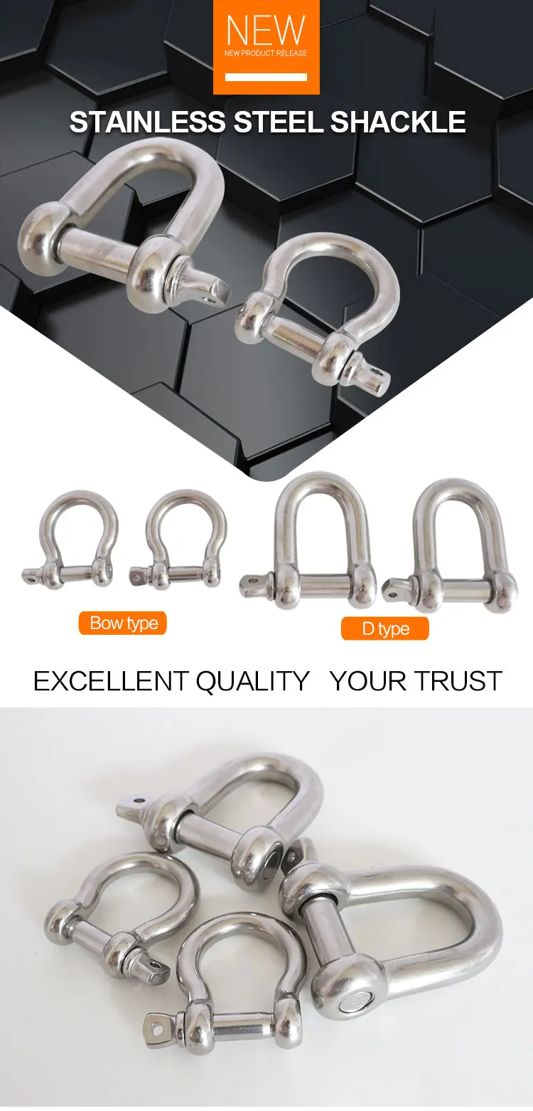 M20 Bolt anchor shackle bow shackle rigging shackle 