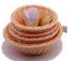 BR-2038 CAREHOME circular poly rattan basket for bread or catering bakery accessory of bread tray weaving bread pallet
