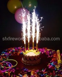 Vela Bengala de Fiesta, Celebraciones, Bengalas de Cumpleaños, Bodas,  Aniversarios, Decoración de Fiesta Pastel Tarta, Velas de Tarta Doradas,  Fuegos Artificiales Mágicos Bengalas para Champan y Celebraciones. -  AliExpress