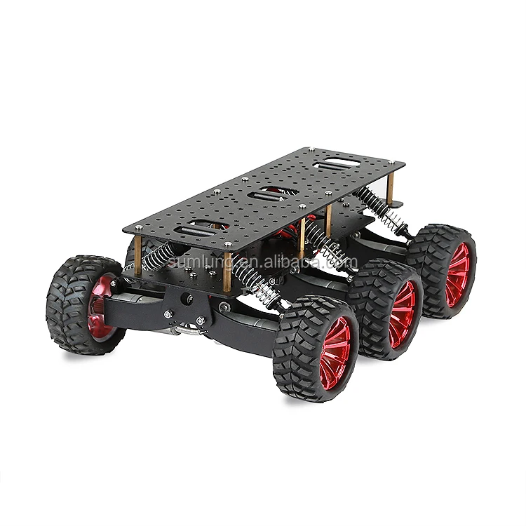 6WD Metall Roboter langlaufschuhe Chassis DIY Plattform für Arduino robot WIFI Auto Off-road Klettern Raspberry Pi farbe schwarz